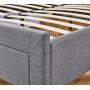 S�ngram med f�rvaring inklusive s�nggavel 180 x 200 cm - Gr�