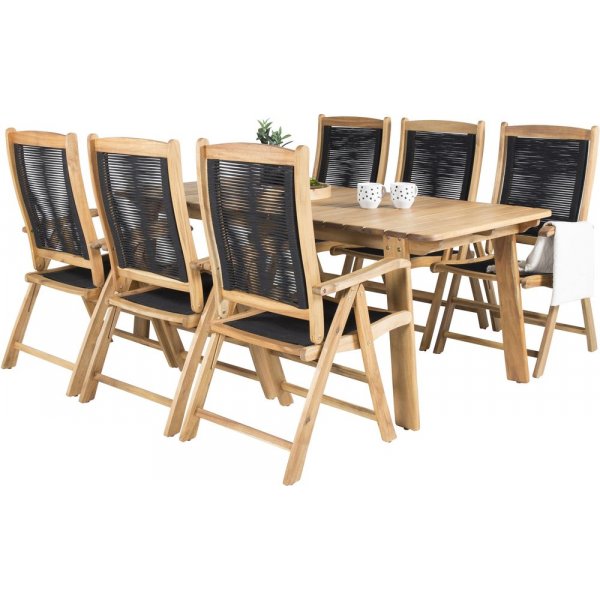 Malmby Matgrupp (180x90) - Natur - 6 Stolar