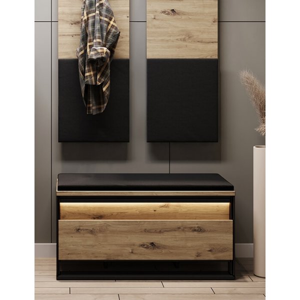 Quant hallb�nk 92 cm - Artisan ek/svart