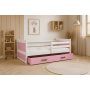 Juniors�ng �rhus med f�rvaringsl�da 90 cm - Vit/Rosa