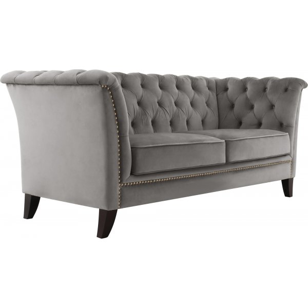 Soffa 2-sits chesterfield gr� - Henry