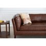 Soffa 3-sits brun vintage PU 198 cm - Heritage