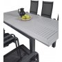 Ekens Spisegruppe (152x90) - Sort/Gr - 6 Stole