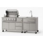 Utomhuskk Med grill & vask i rostfritt stl