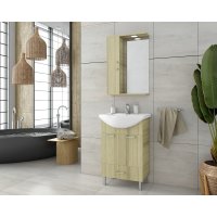 Badrumsmöbler Ritmo 55 - Natural Oak med spegelskåp Badrumsmöbler Ritmo 55 - Natural Oak med spegelskåp