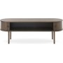 Slide TV-b�nk - Brunlackad ek