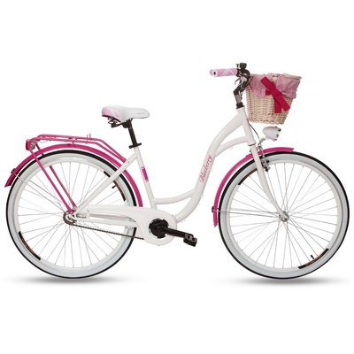Cykel Blueberry 28\\\" - vit/rosa