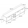 Exxen TV-b�nk 180 cm - Ek/vit