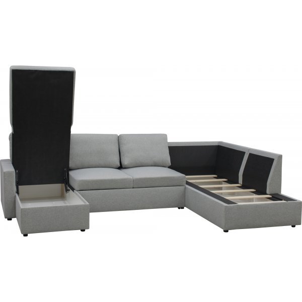 U soffa b�ddsoffa gr� - T�rn�