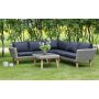 Gransholm udendrs mbelst hjrnesofa med bord - Natur polyrattan