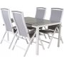 Ervalla Matgrupp (150x90) - Vit/Gr - 4 Stolar