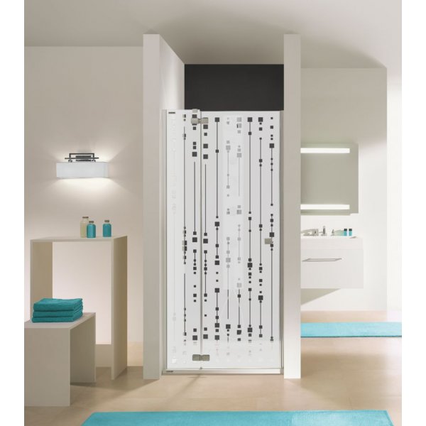 Duschdrr Free Line - 6mm glas (gavel + drr H 195 cm) 