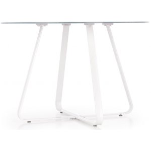 Raphael runt matbord 115 cm - Vit (Glas) / Metall