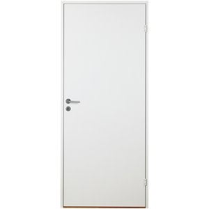 Indvendig dør Fårö - Formstøbt dørblad i et blankt design + Håndtagssæt - Blank