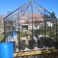 Kundbild Växthus Magnum 8,3 m² - Antracit med härdat glas