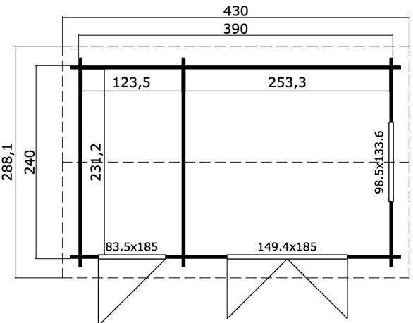 Friggebod Wendy A - 9,5 m² Friggebod Wendy A - 9,5 m²