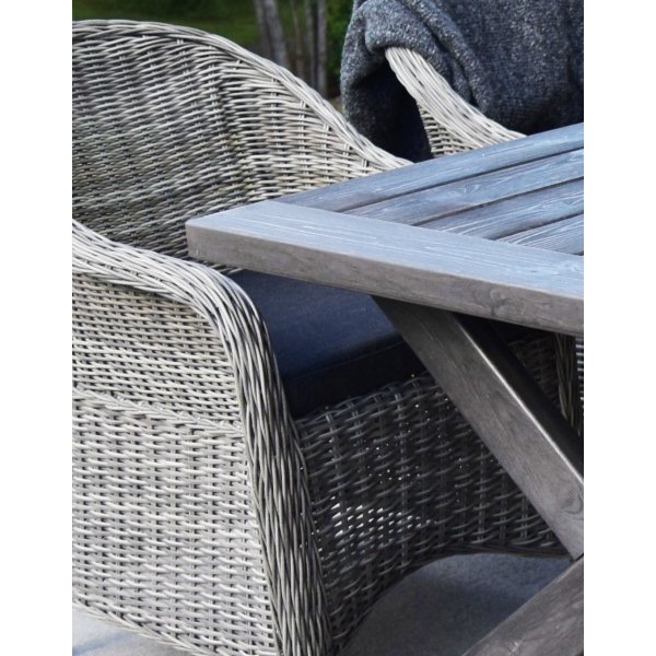 Gartentisch - Oxford | grau gebeizter Holztisch - 220 cm + Textilimprägnierung für Outdoormöbel Gartentisch - Oxford | grau gebeizter Holztisch - 220 cm + Textilimprägnierung für Outdoormöbel