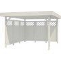 Modular Garden Paviljong 9,4m med plank - Vitlackerat