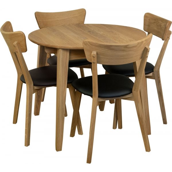 Matstol svart/ek - Amino