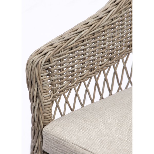 Loungegrupp utomhus konstrotting Holm�n - Beige/vit set