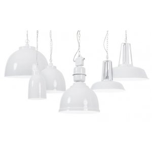 Gansevort taklampa 30 - Vitlackad metall