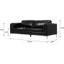 Soffa 3-sits svart PU - Cansas Soffa 3-sits svart PU - Cansas