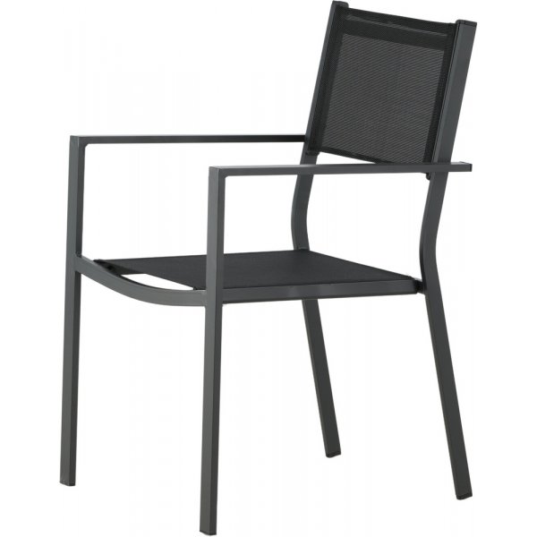 Chania pinottava ulkoruokapöydän tuoli - Musta Chania pinottava ulkoruokapöydän tuoli - Musta