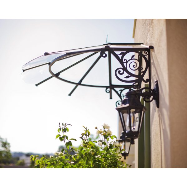 Canopia Lily French Entrance baldakin 1,2 x 1,8 - Sort/klart glas Canopia Lily French Entrance baldakin 1,2 x 1,8 - Sort/klart glas