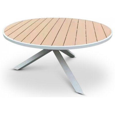 Pisa runt matbord 150 - Vit/ek-polywood