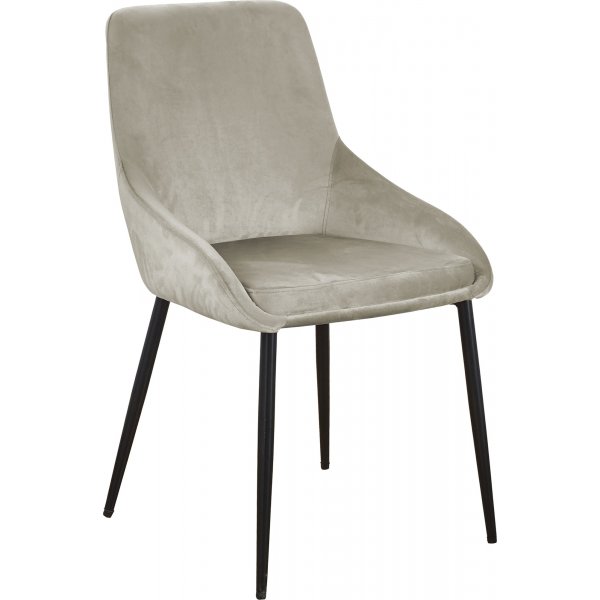 Stol i beige sammet - Theo