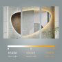 Spegel - Tivoli | Asymmetrisk | LED-belysning, dimbar & Anti-fog