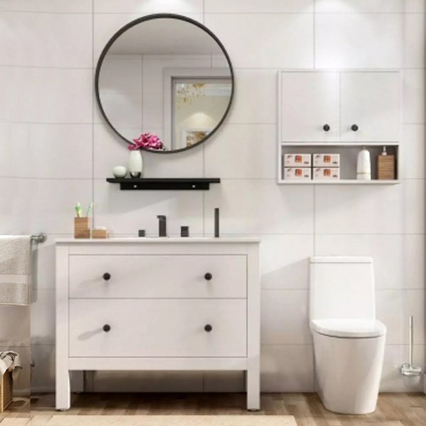 Badrumsm�bler 100 cm Vit - Rom