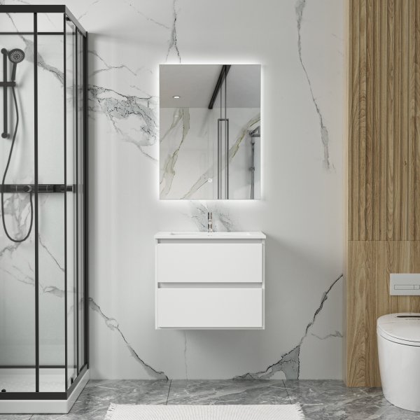 Badeværelsesmøbel Florence 60 cm - Hvid Badeværelsesmøbel Florence 60 cm - Hvid