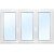 PVC-Fenster | 3-Glas | 3-Luft | nach innen | U-Wert 0,96 + Rahmenh�lsen