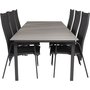 Prssebo Matgrupp (224x100) - Svart/Gr - 6 Stolar