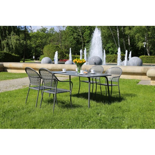 Matgrupp Maja 140 cm - blå, inkl. 4 stolar Matgrupp Maja 140 cm - blå, inkl. 4 stolar