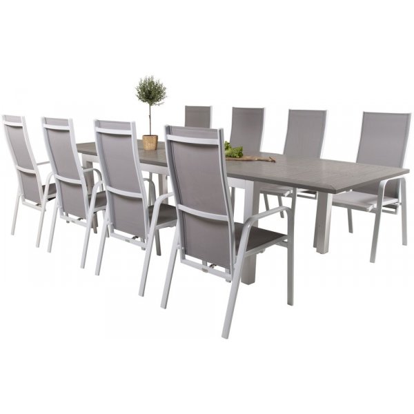 Ekenäs Matgrupp (224x100) - Vit/Grå - 8 Stolar Ekenäs Matgrupp (224x100) - Vit/Grå - 8 Stolar