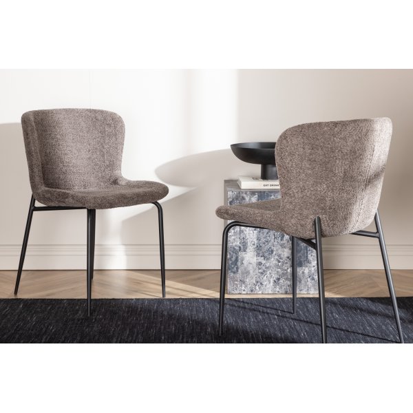 Modesto matstol - Brun boucle