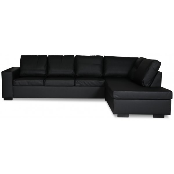 Divansoffa i PU 302 cm Svart - Solna Divansoffa i PU 302 cm Svart - Solna