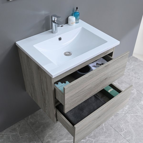 Badrumsmöbler Mykonos - Grått trä | 60 cm Badrumsmöbler Mykonos - Grått trä | 60 cm