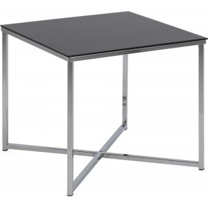 Cross sidobord 50 cm - Krom/svart