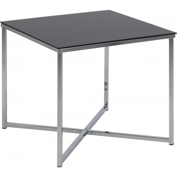 Cross sidobord 50 cm - Krom/svart