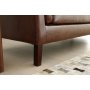 Soffa 3-sits brun vintage PU 198 cm - Heritage