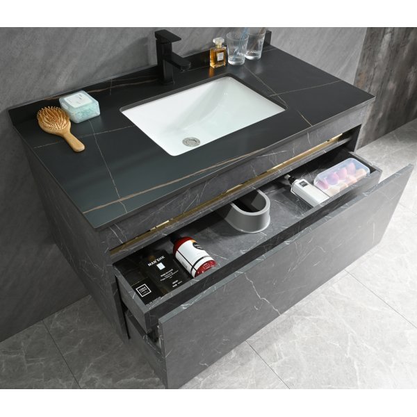 Kylpyhuonekalusteet - Melbourne | Pesuallas peilillä + WC-paperin pidike Kylpyhuonekalusteet - Melbourne | Pesuallas peilillä + WC-paperin pidike