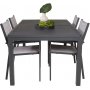 Holma Matgrupp (160x100) - Svart - 4 Stolar