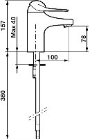 FM Mattsson Tvättställsblandare 9000E Krom - 8060-0000 FM Mattsson Tvättställsblandare 9000E Krom - 8060-0000
