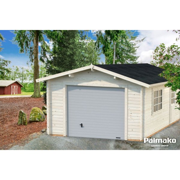 Garage Roger med takskjutport - 19,0 m² Garage Roger med takskjutport - 19,0 m²