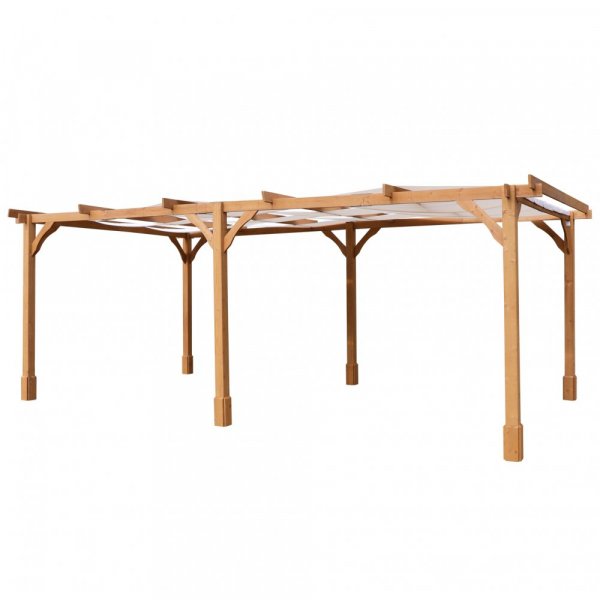 Pergola tr� 6x3 m furu m�rkbrun altan tr�dg�rd