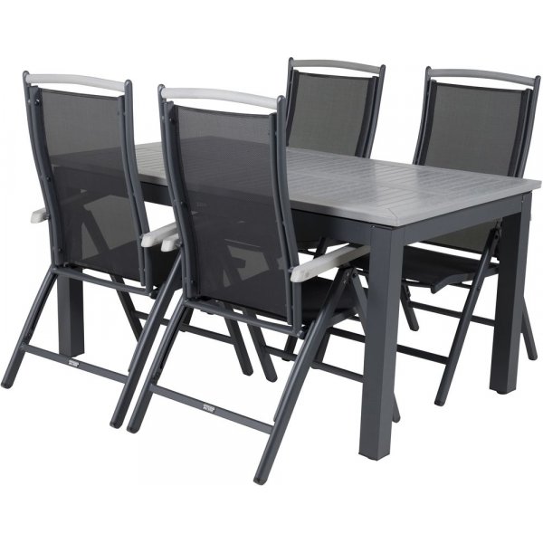 Ekenäs Matgrupp (152x90) - Svart/Grå - 4 Stolar Ekenäs Matgrupp (152x90) - Svart/Grå - 4 Stolar