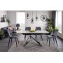 Westin matbord 120-160 cm - Vit/svart
